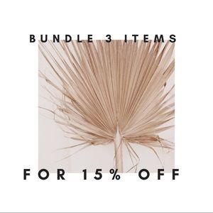 Bundle 3+ items, get 15% OFF